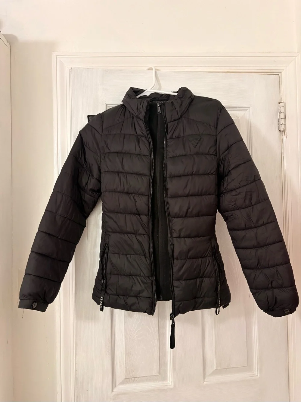 Guess Black Quilted Puffer Jacket
